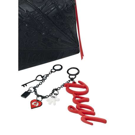 Sac à bandoulière noir orné d'un design embossé Mickey Mouse - Image 5