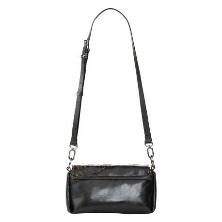 Sac à bandoulière marron vieilli pourvu d'un design au motif floral - Image 4