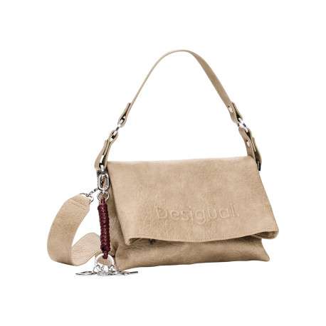 Sac à bandoulière beige pourvu de multiples compartiments de rangement - Image 2