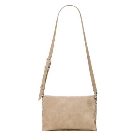 Sac à bandoulière beige pourvu de multiples compartiments de rangement - Image 4