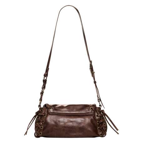 Sac à bandoulière marron vieilli pourvu d'une bandoulière réglable - Image 4
