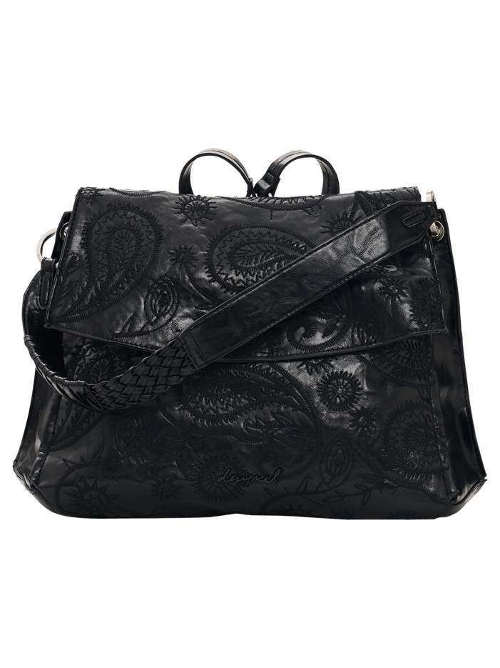 Sac à dos noir texturé...