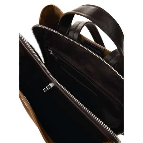 Sac à dos brun pourvu de multiples compartiments de rangement - Image 3