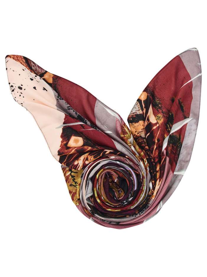 Foulard bordeaux forme...
