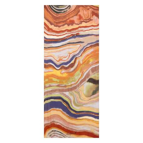 Foulard multicolore forme rectangulaire pourvu du nom de la marque - Image 2
