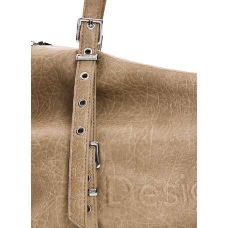Sac à main beige pourvu de multiples compartiments de rangement - Image 5
