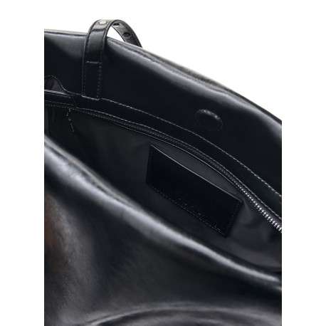 Sac à main porté épaule noir pourvu d'une bandoulière réglable - Image 3