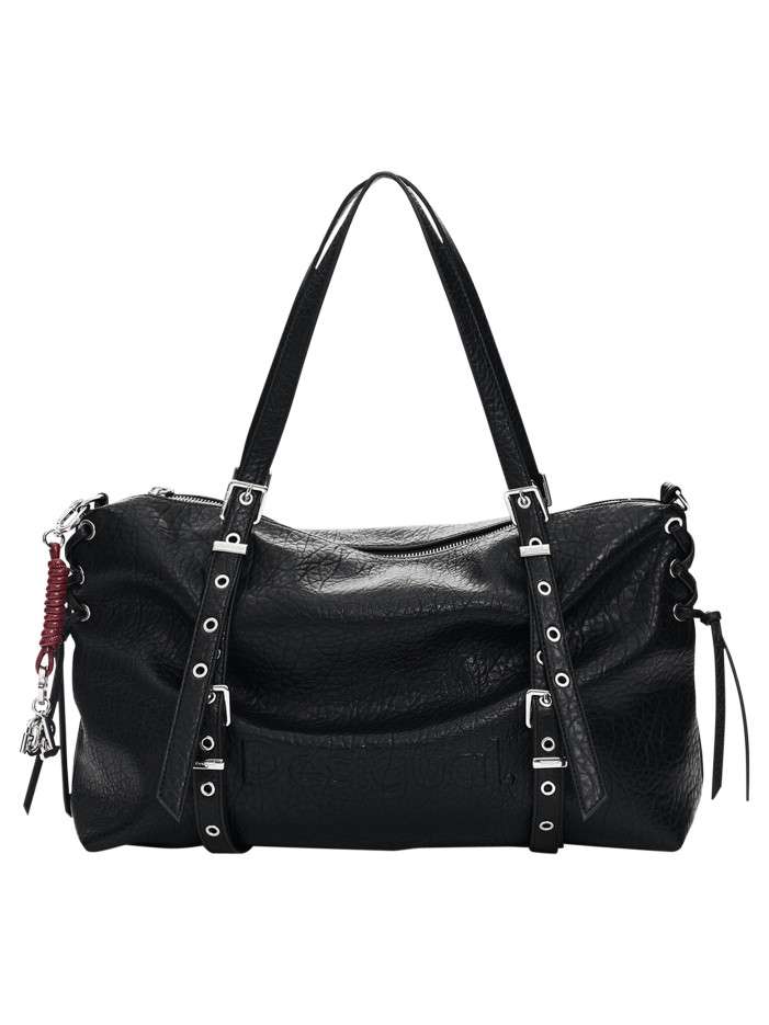 Sac à main noir pourvu de...