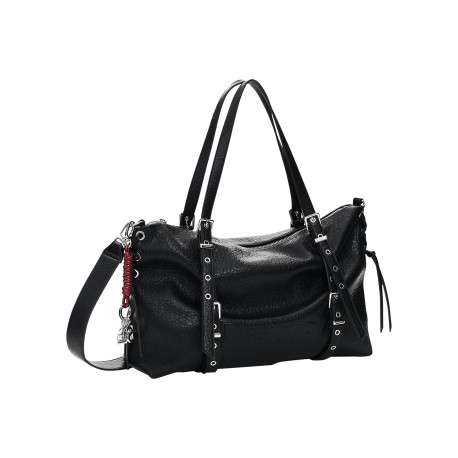 Sac à main noir pourvu de multiples compartiments de rangement - Image 2