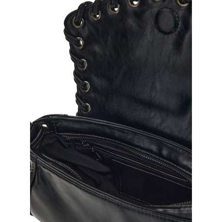 Sac à bandoulière horizontal noir pourvu d'une bandoulière réglable - Image 3