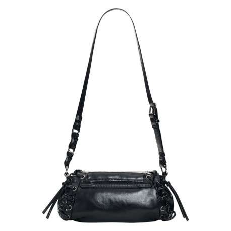 Sac à bandoulière horizontal noir pourvu d'une bandoulière réglable - Image 4