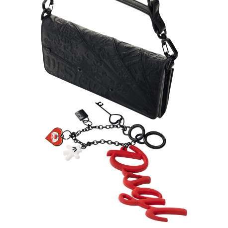 Pochette à bandoulière noire ornée d'un design embossé Mickey Mouse - Image 5