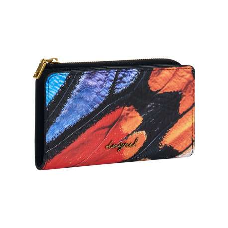 Portefeuille multicolore pourvu d'une fermeture zippée dorée - Image 2