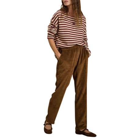 Pantalon à coupe droite en velours côtelé pourvu d'une taille élastique - Image 2
