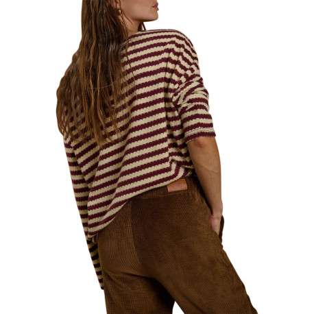 Pantalon à coupe droite en velours côtelé pourvu d'une taille élastique - Image 4