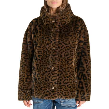 Blouson réversible léopard à coupe ajustée pourvu de manches longues - Image 2