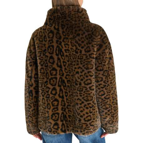 Blouson réversible léopard à coupe ajustée pourvu de manches longues - Image 3