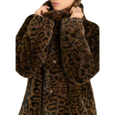 Blouson réversible léopard à coupe ajustée pourvu de manches longues - Image 5