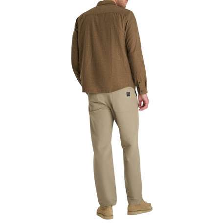 Chemise en coton marron à coupe droite pourvue d'un col à revers - Image 6