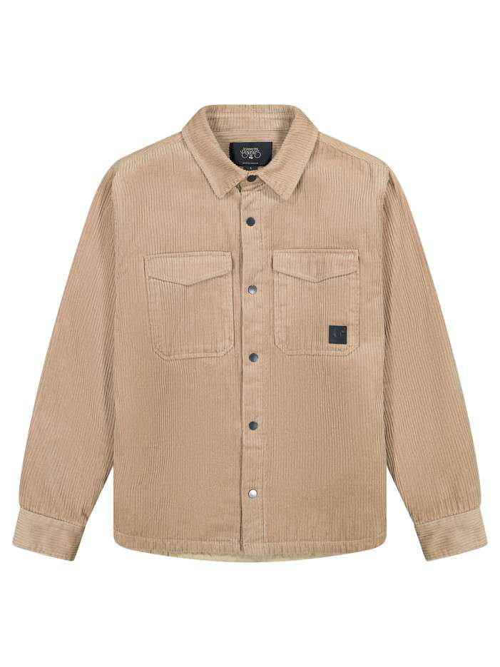 Surchemise en coton beige à...