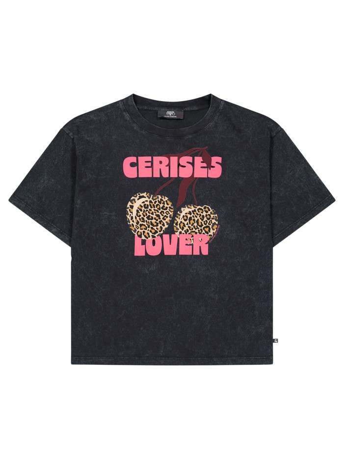 T-shirt en coton anthracite...
