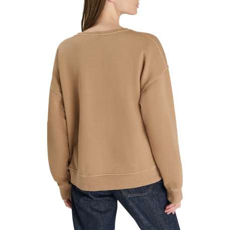 Sweat col rond camel avec une broderie ""Amour"" sur la poitrine - Image 2