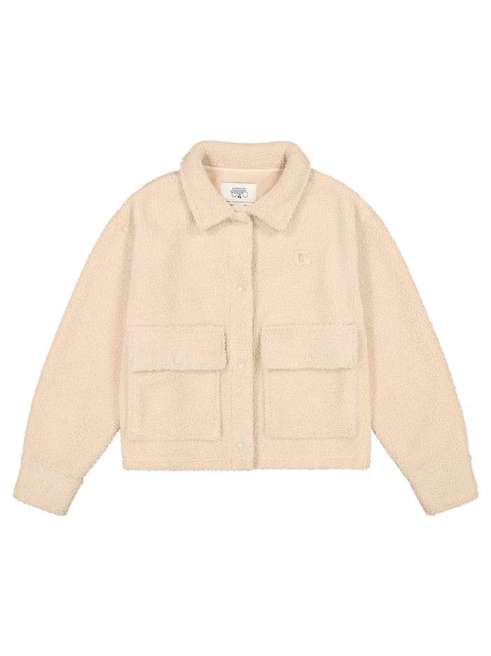 Blouson écru boutonné effet...