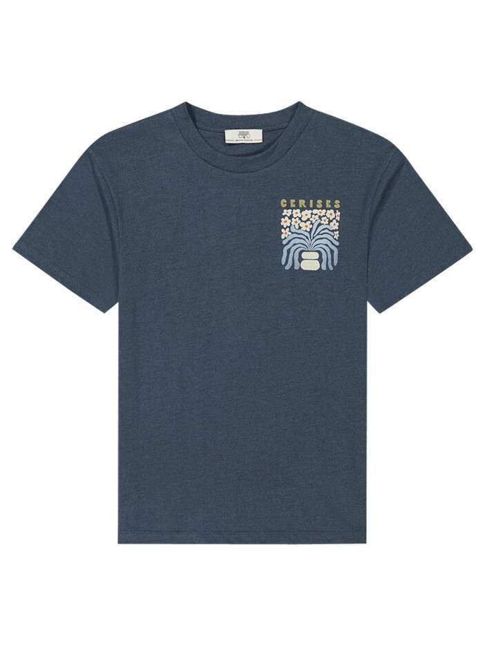 T-shirt en coton bleu...