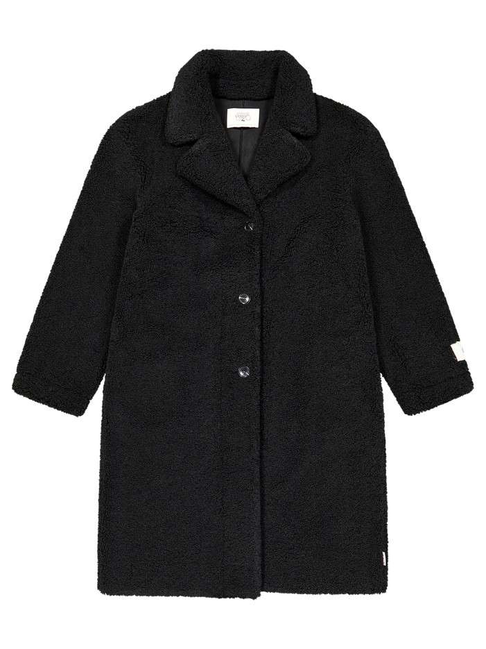 Manteau noir à coupe droite...