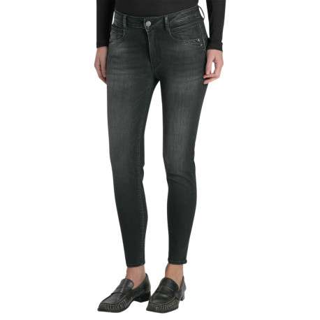 Jean en coton mélangé anthracite pourvu d'une fermeture par zip et bouton - Image 2