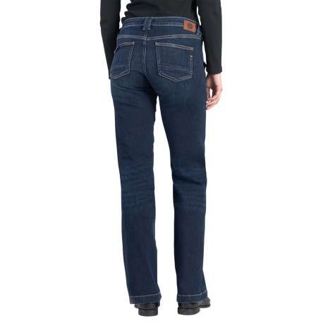 Jean en coton bleu marine pourvu d'une coupe bootcut avec 2 grandes poches avant - Image 2