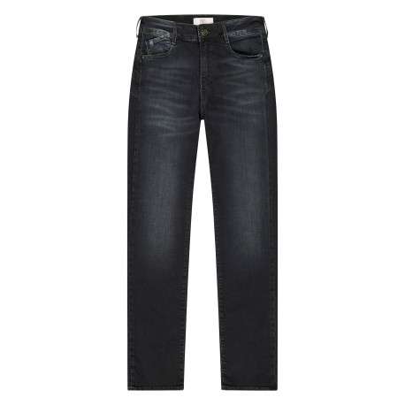 Jean en coton mélangé bleu nuit pourvu d'une coupe skinny extensible