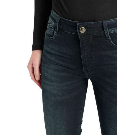 Jean en coton mélangé bleu nuit pourvu d'une coupe skinny extensible - Image 5