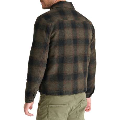 Veste noire et taupe à carreaux pourvue d'un col à revers et à manches longues - Image 2