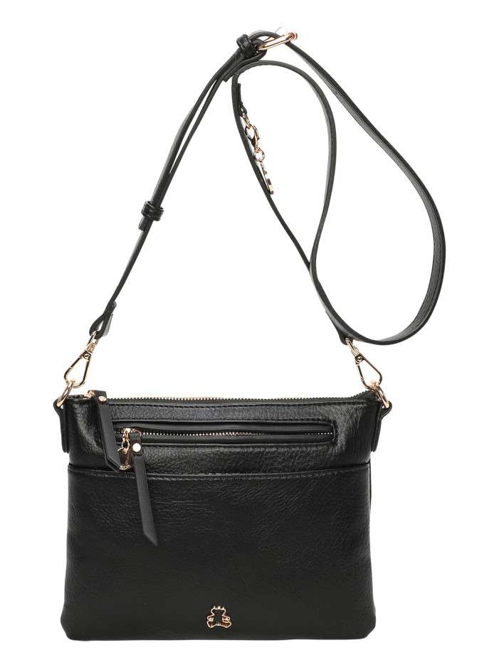 Sac noir à bandoulière amovible et réglable avec logo de la marque
