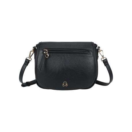 Sac noir uni à bandoulière amovible orné du logo de la marque