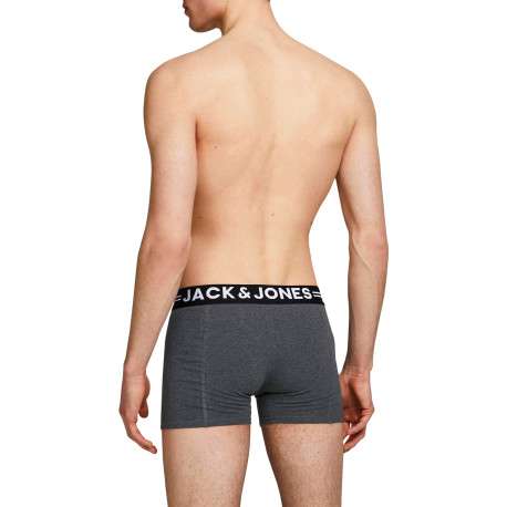 Lot de boxers unis en coton coupe fermée avec bandes élastiquées colorées - Image 3