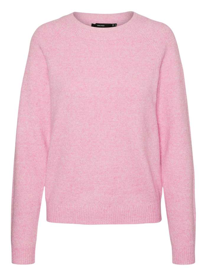 Pull rose chiné resserré...