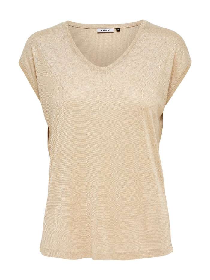 T-shirt beige uni coupe...