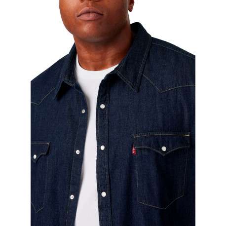 Chemise brut unie à coupe droite avec un col chemise et poches sur la poitrine - Image 6