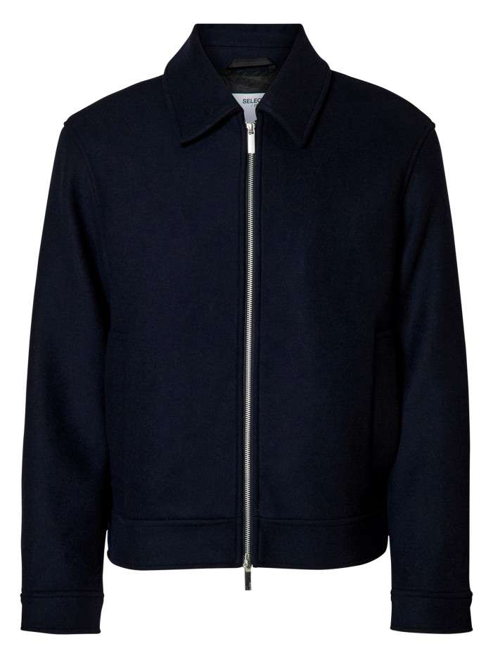 Veste Philip marine unie à...