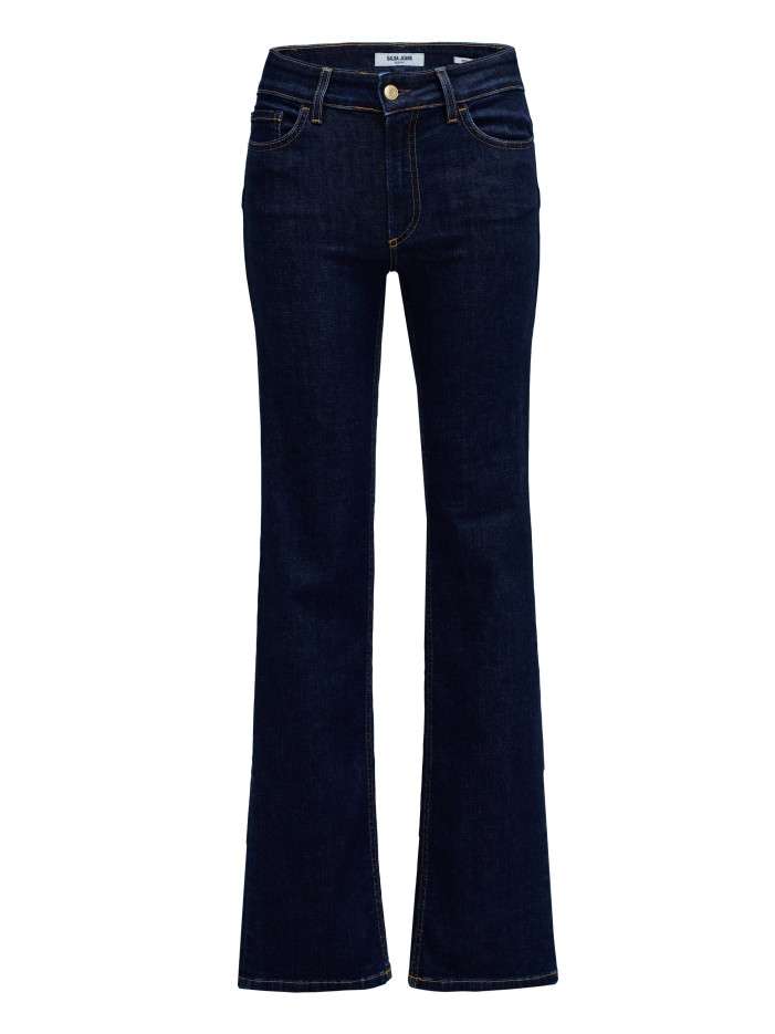 Jean en coton indigo uni...