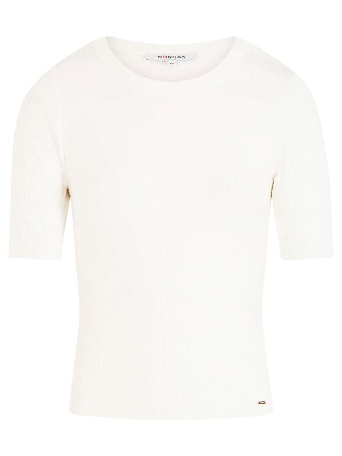 Pull écru uni pourvu d'une...