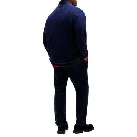 Pull Grande Taille en coton marine avec une coupe ajustée et un col camionneur - Image 3