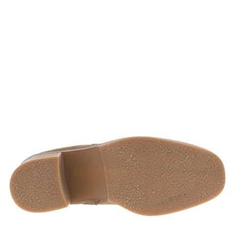 Boots camel à talon décroché moyen avec un zip et un soufflet élastiqué - Image 6