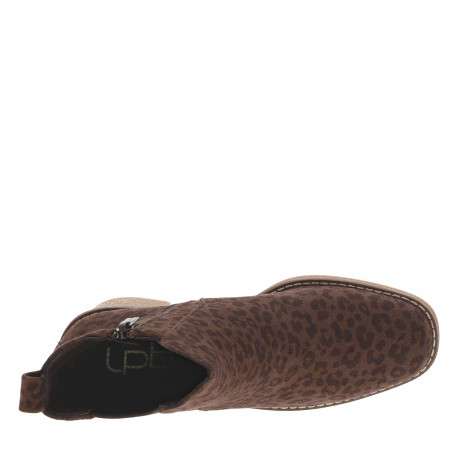 Boots léopard à talon décroché moyen avec un zip et un soufflet élastiqué - Image 5