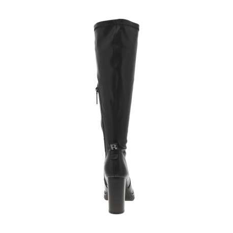 Bottes noires à talon décroché haut et à zip avec une semelle crantée - Image 4