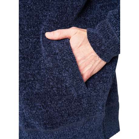 Gilet marine uni avec une coupe droite et des manches longues - Image 4