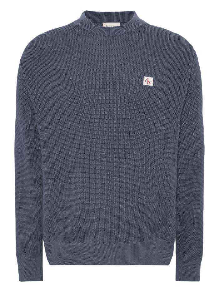Pull en coton bleu pourvu...