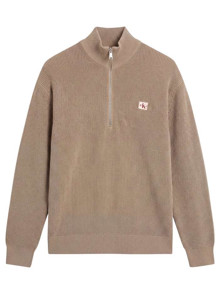 Pull en coton beige à coupe...